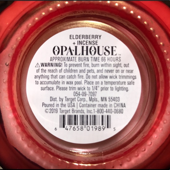 Opalhouse Accents Elderberry Incense Soy Candle In Iridescent Jar